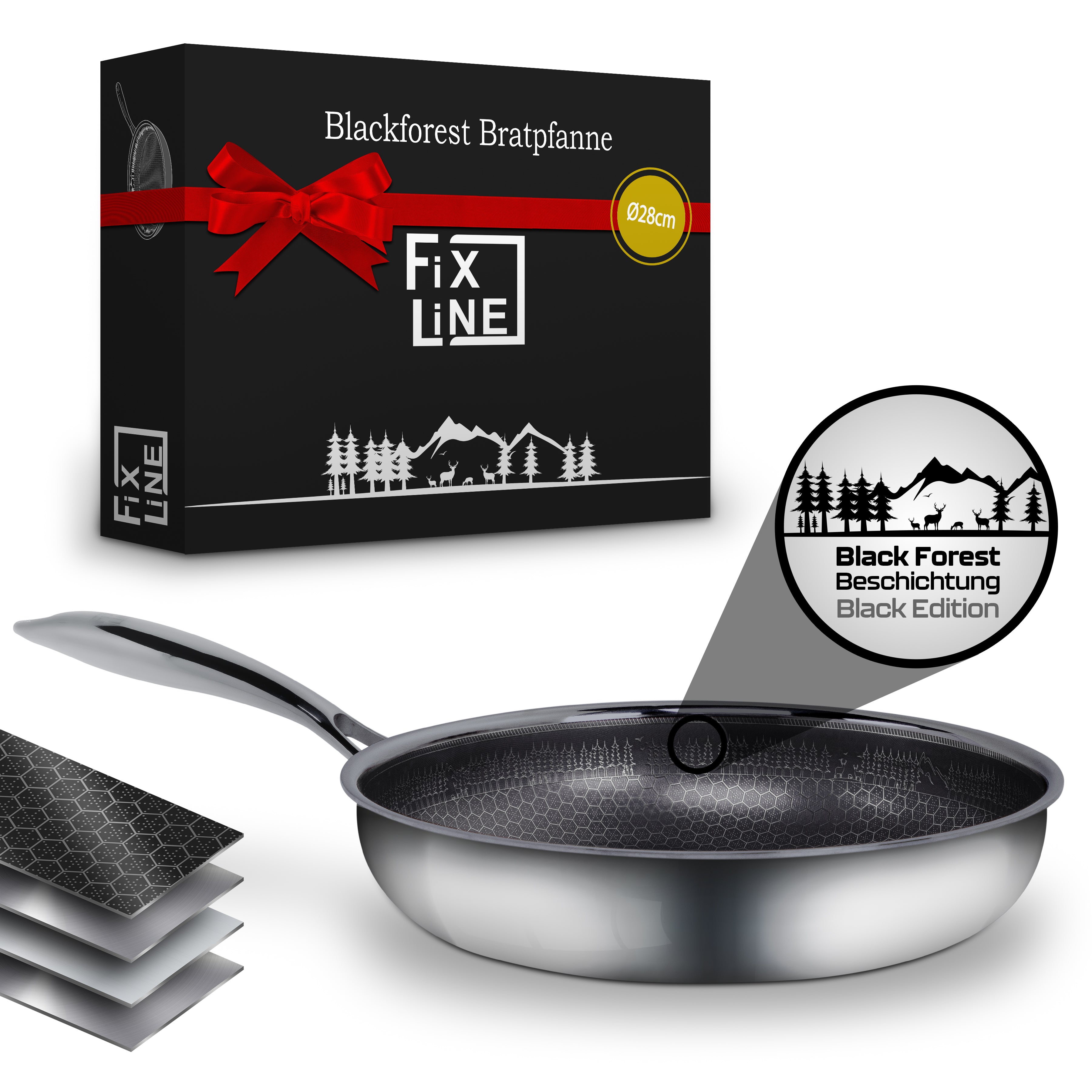 Wabenpfanne 28cm Black Forest Edition